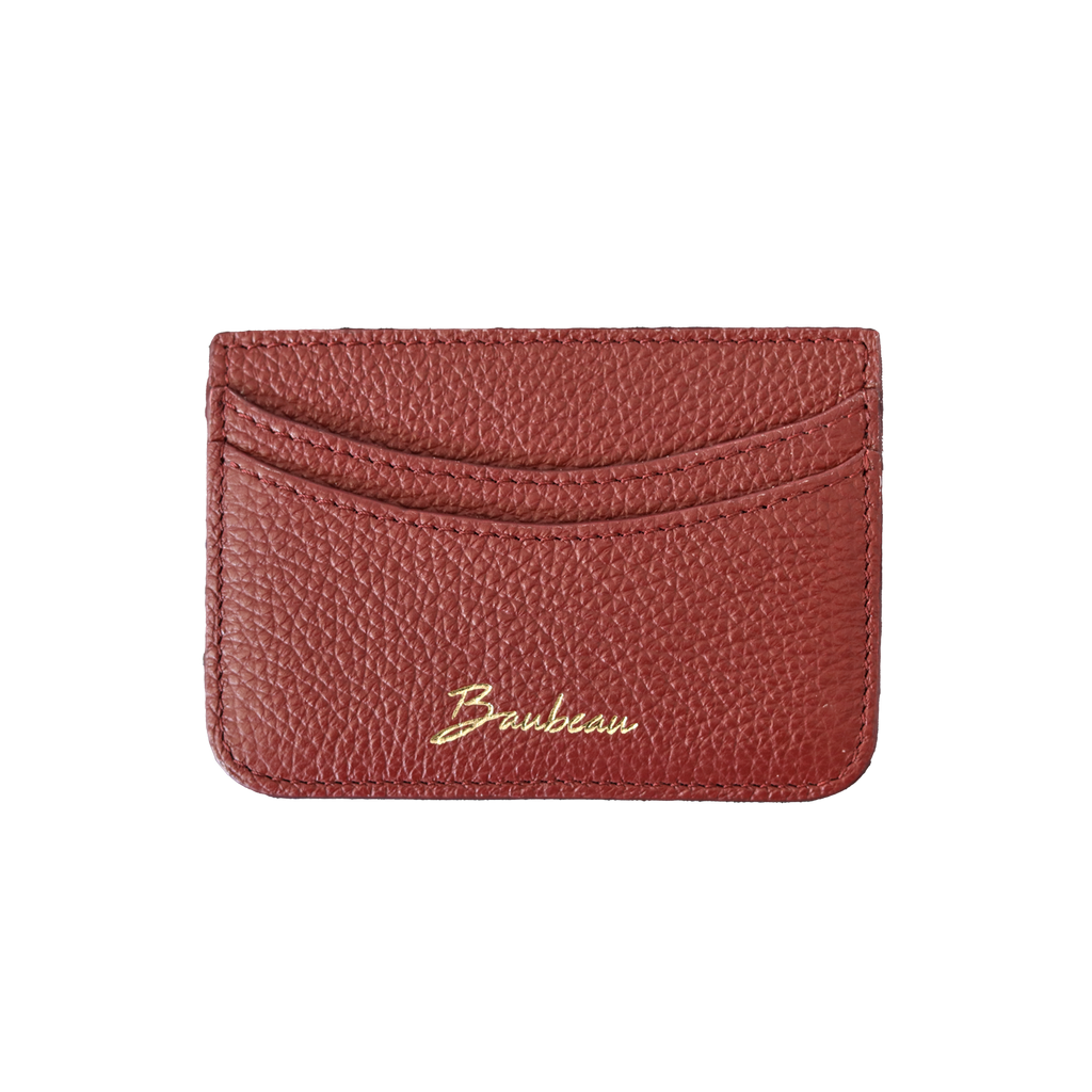 Porte-cartes en cuir - Burgundy