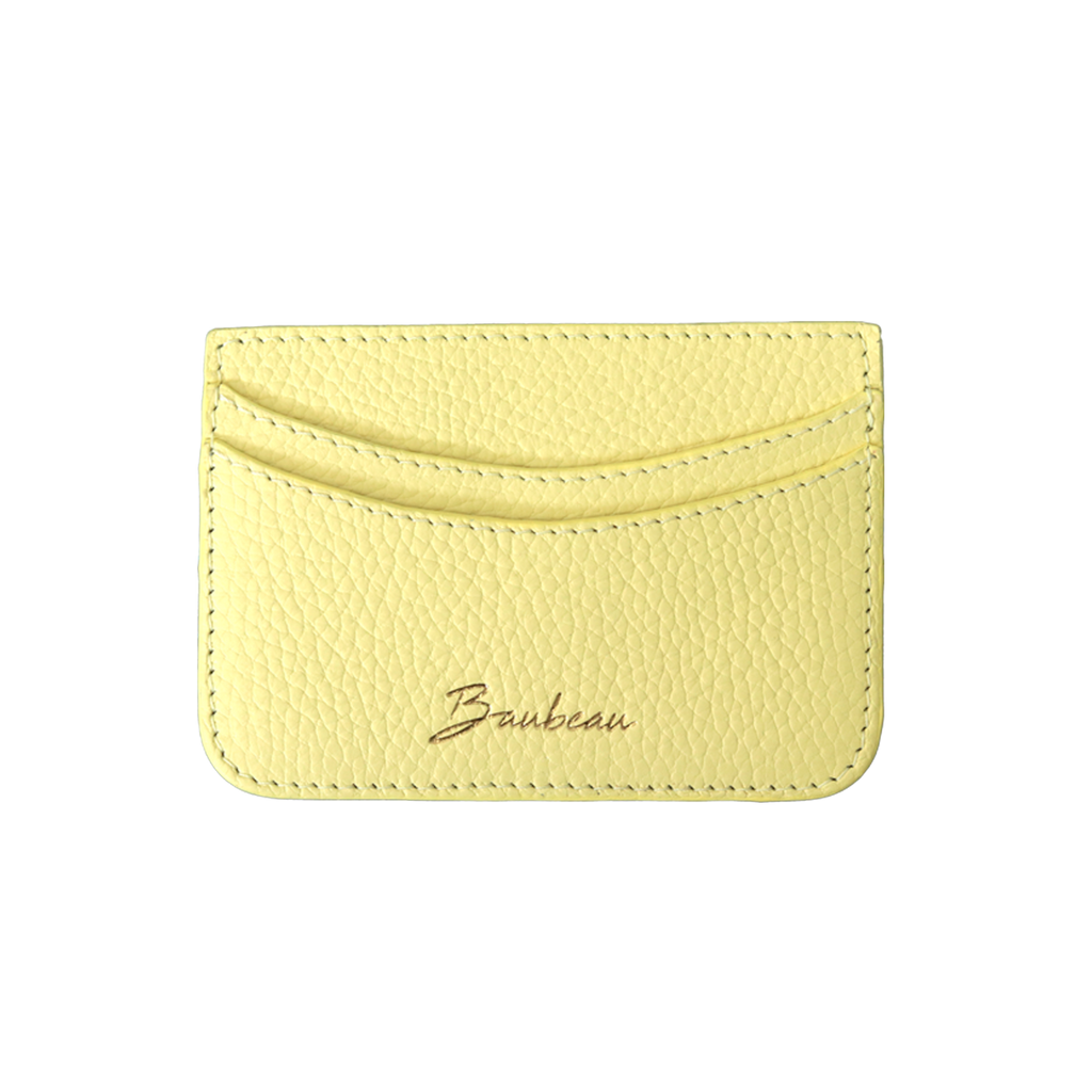 Porte-cartes en cuir - Jaune Beurre