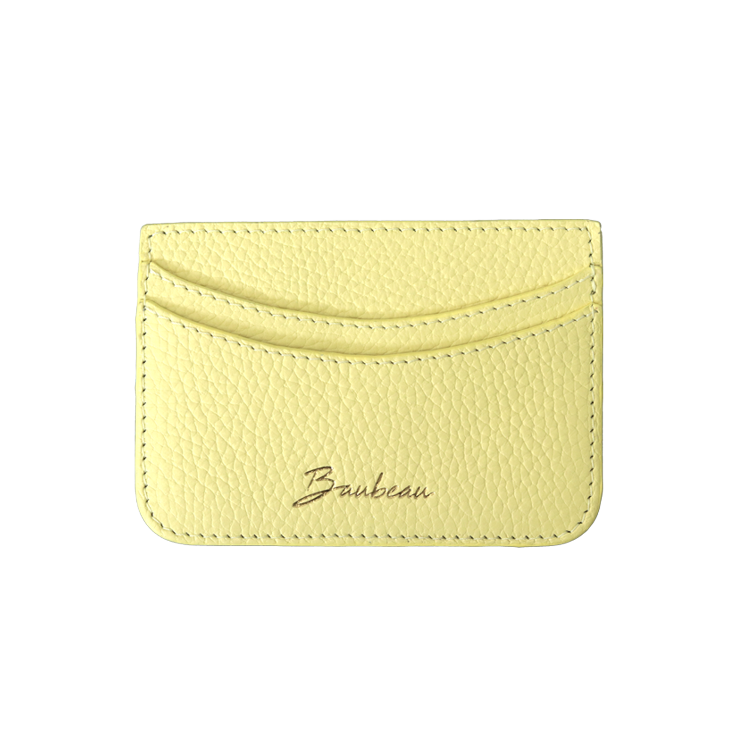 Porte-cartes en cuir - Jaune Beurre
